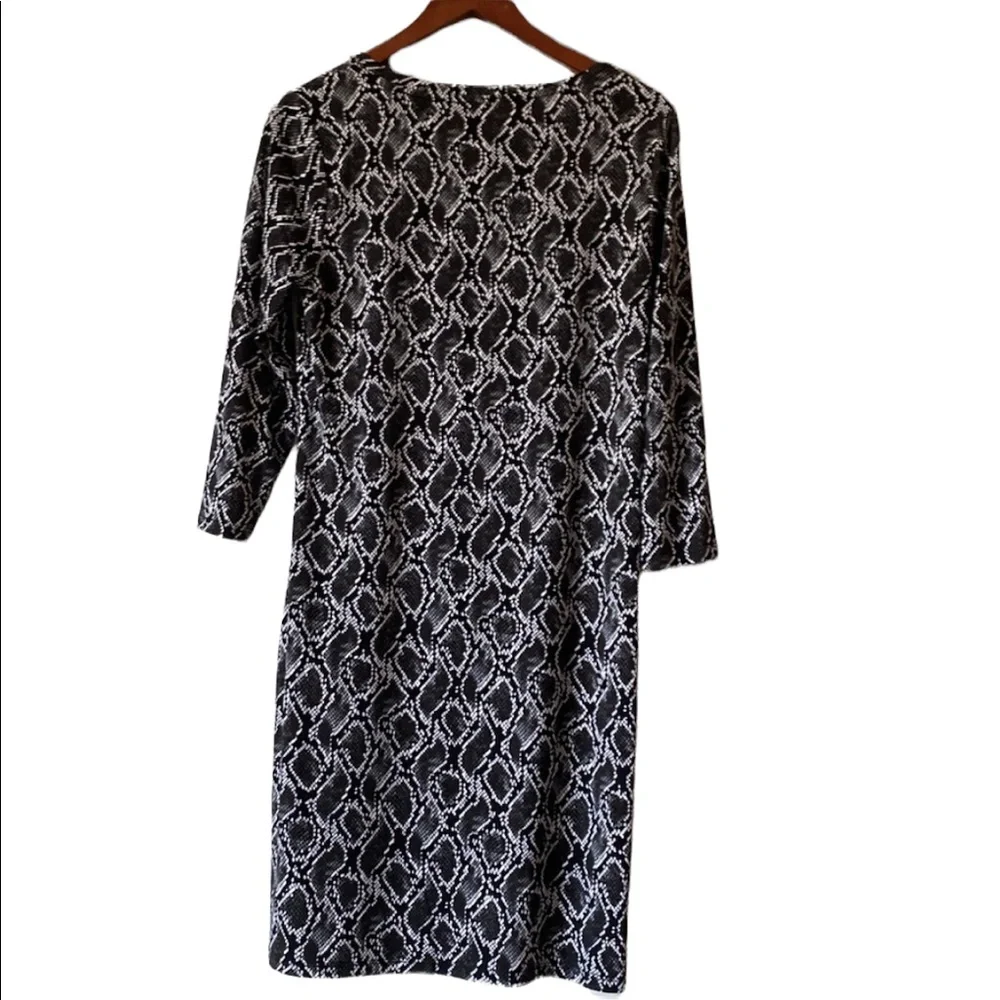 Michael Kors Women’s Snakeskin Print Black and Gray Dress